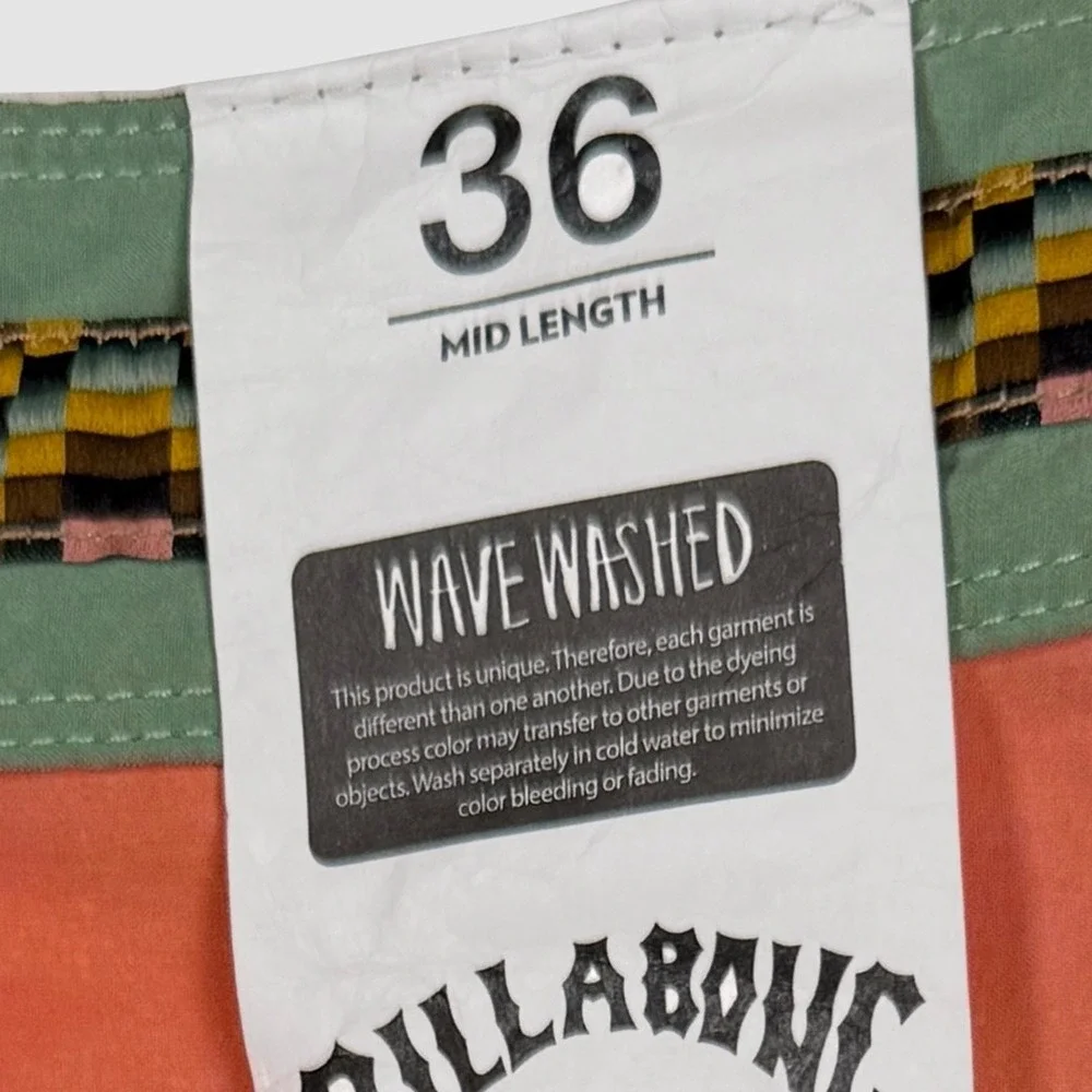 Billabong Fifty50 Panel Pro Board Shorts - NWT Mens 36 Black / Multi - #49596-K6